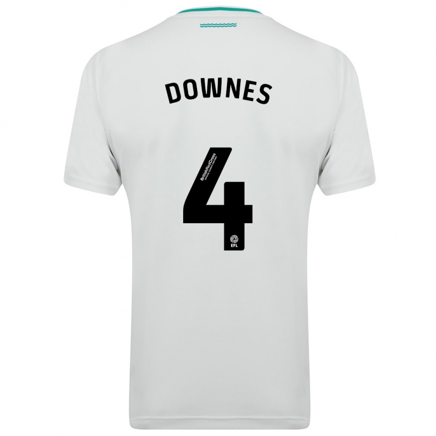 Niño Camiseta Flynn Downes #4 Blanco 2ª Equipación 2023/24 La Camisa