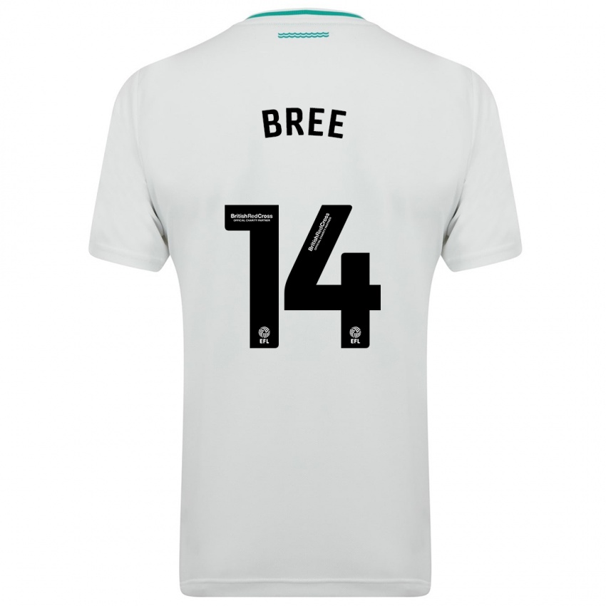 Niño Camiseta James Bree #14 Blanco 2ª Equipación 2023/24 La Camisa