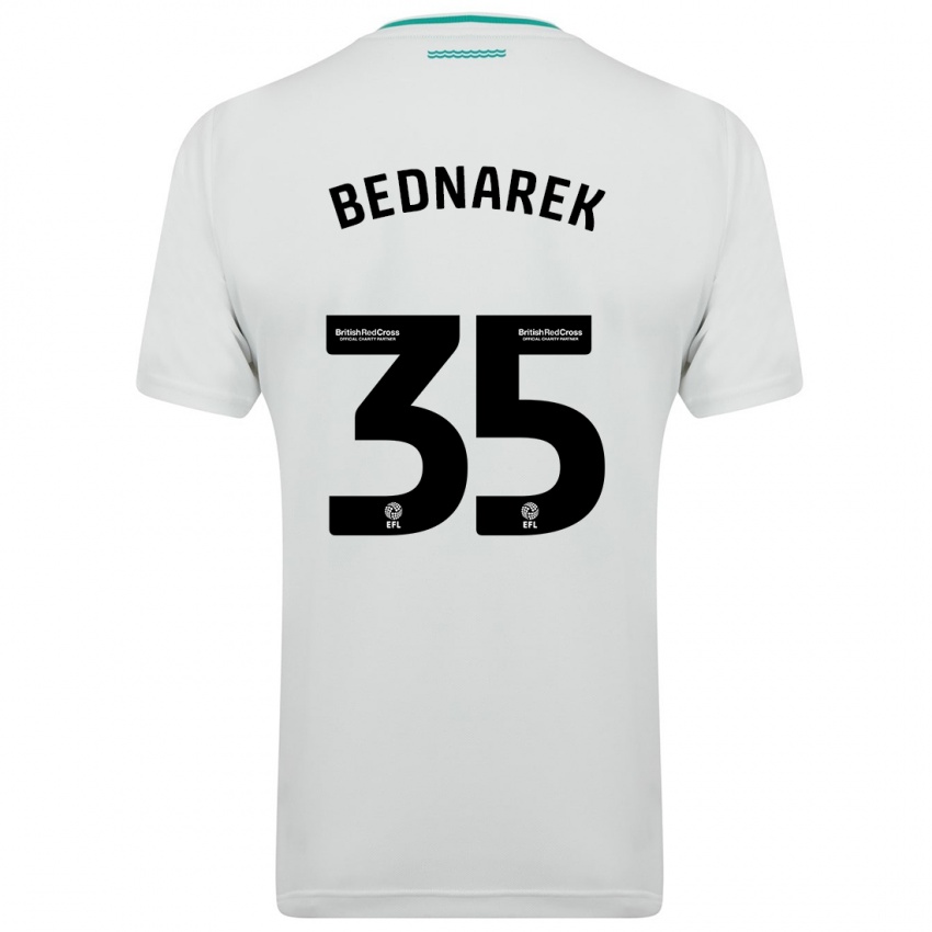 Niño Camiseta Jan Bednarek #35 Blanco 2ª Equipación 2023/24 La Camisa
