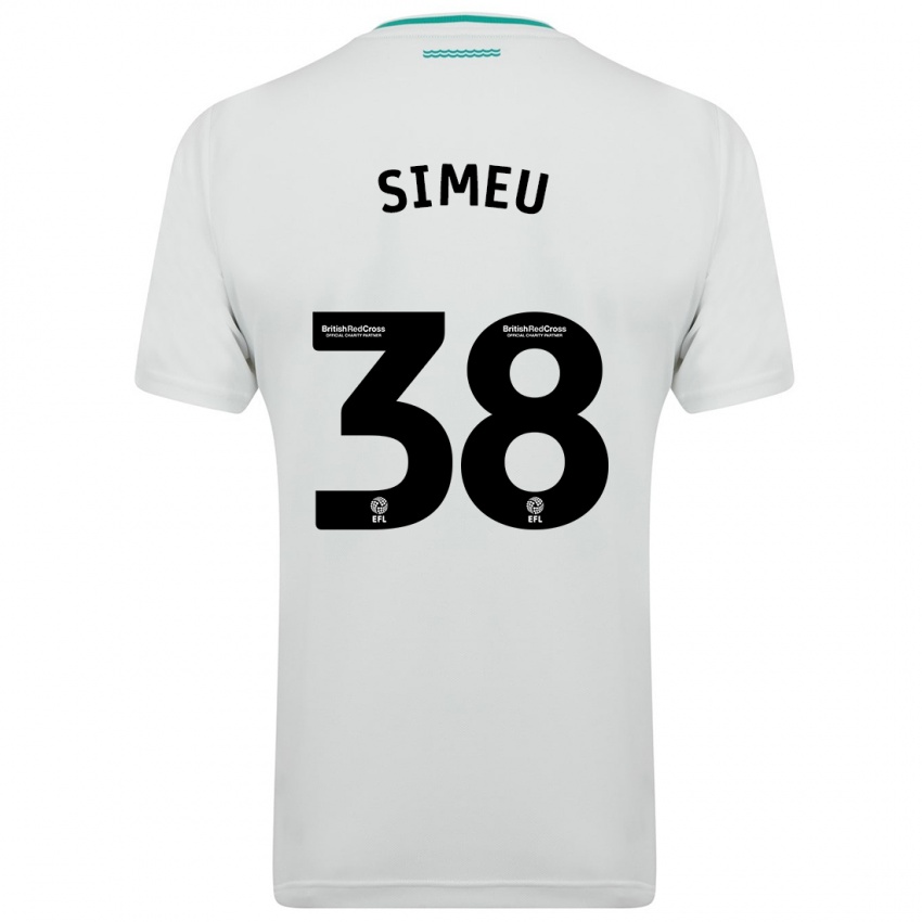 Niño Camiseta Dynel Simeu #38 Blanco 2ª Equipación 2023/24 La Camisa