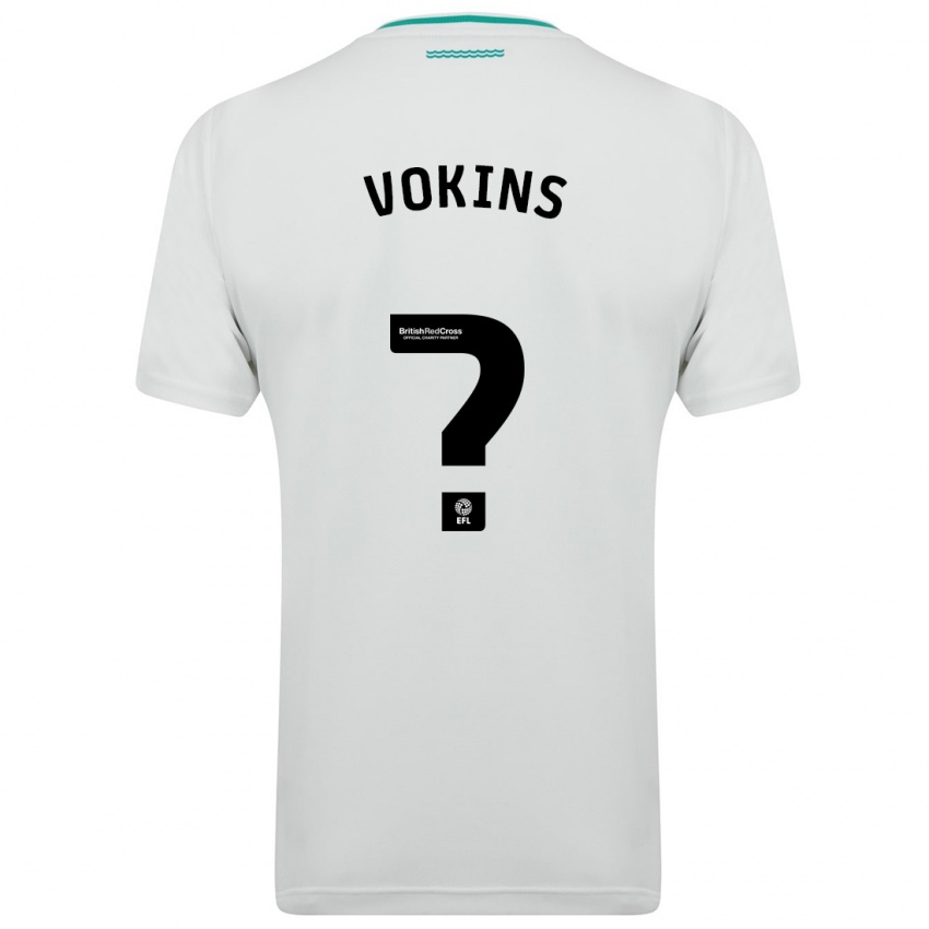 Niño Camiseta Jake Vokins #0 Blanco 2ª Equipación 2023/24 La Camisa