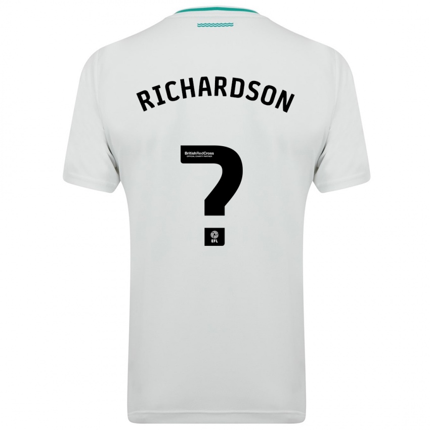 Niño Camiseta Cale Richardson #0 Blanco 2ª Equipación 2023/24 La Camisa