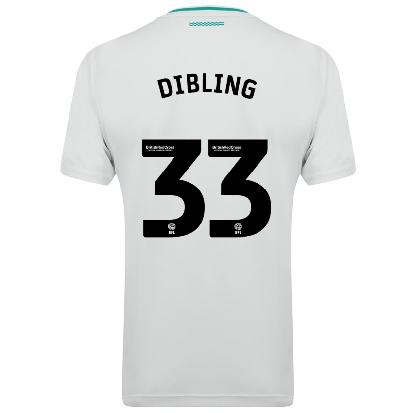Niño Camiseta Tyler Dibling #33 Blanco 2ª Equipación 2023/24 La Camisa