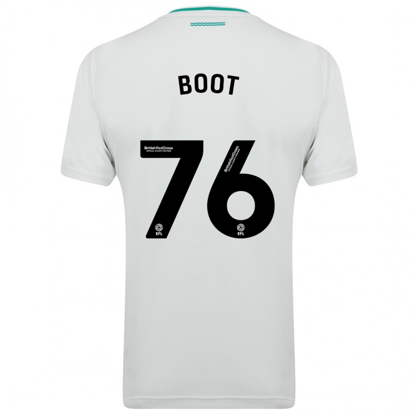 Niño Camiseta Nathanael Boot #76 Blanco 2ª Equipación 2023/24 La Camisa