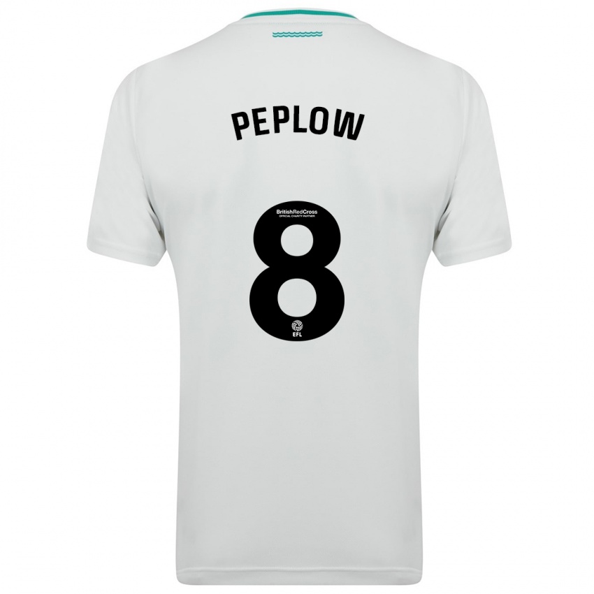 Niño Camiseta Chloe Peplow #8 Blanco 2ª Equipación 2023/24 La Camisa