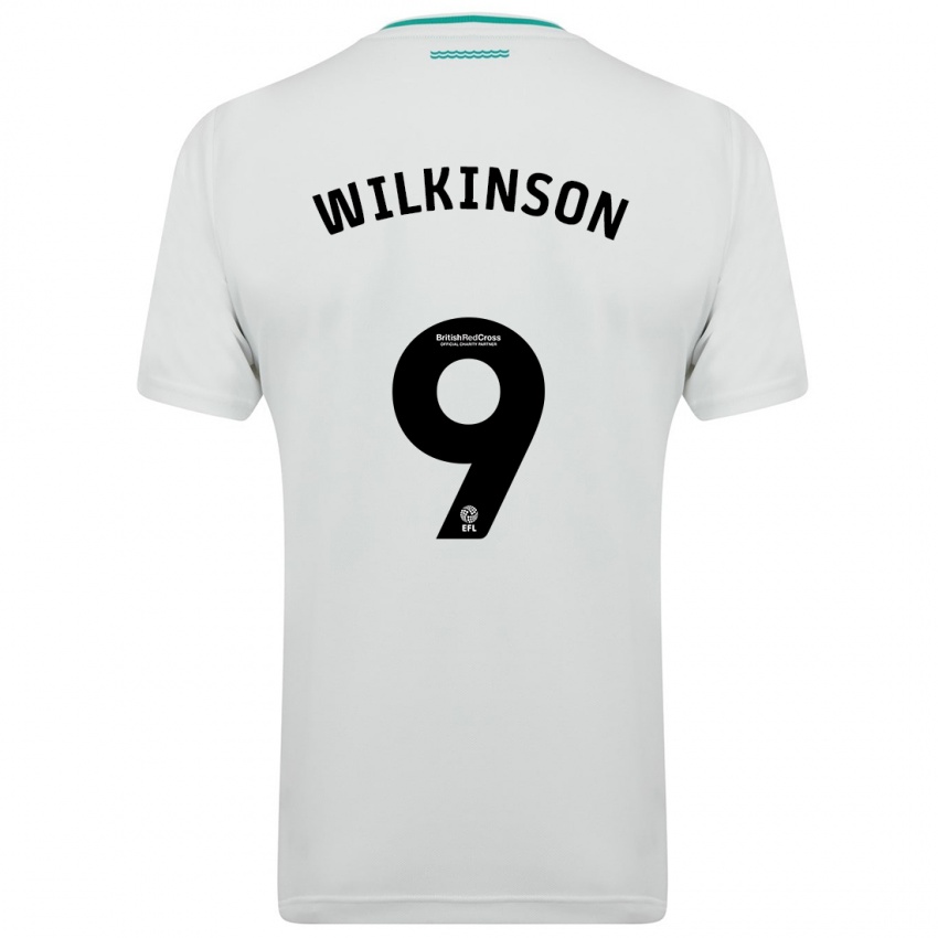 Niño Camiseta Katie Wilkinson #9 Blanco 2ª Equipación 2023/24 La Camisa