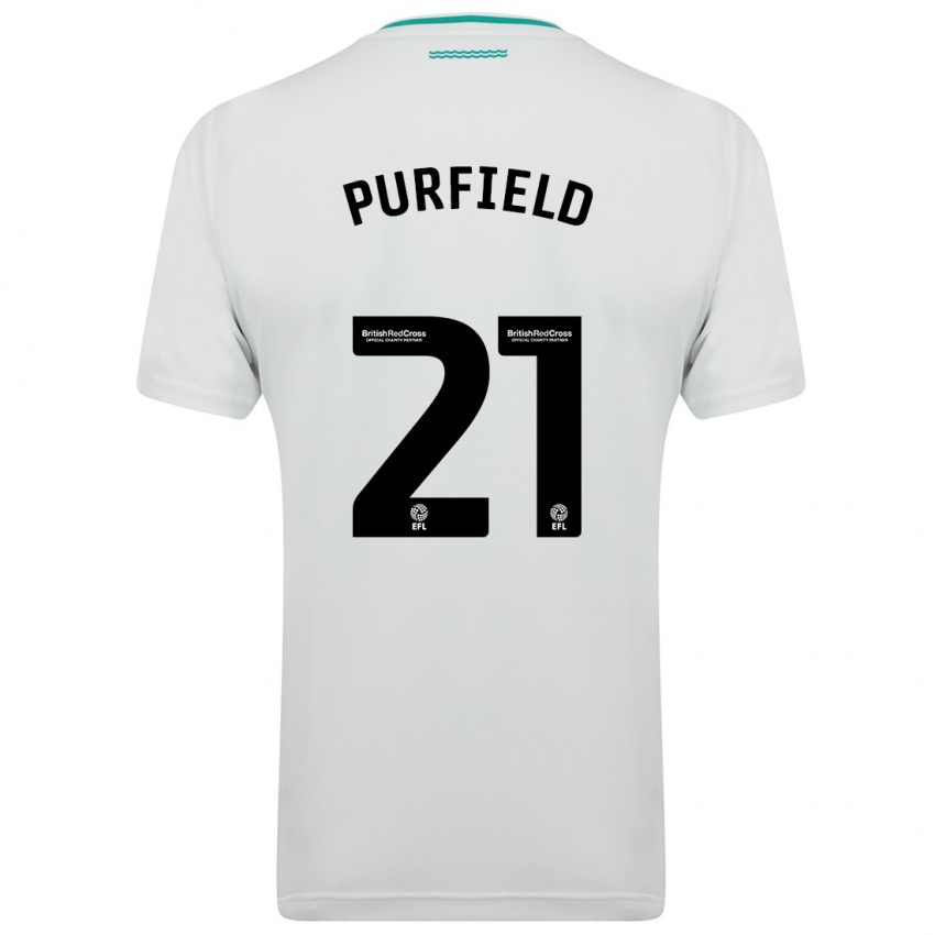 Niño Camiseta Jemma Elizabeth Purfield #21 Blanco 2ª Equipación 2023/24 La Camisa