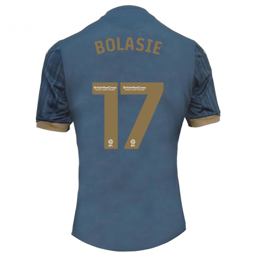 Niño Camiseta Yannick Bolasie #17 Verde Azulado Oscuro 2ª Equipación 2023/24 La Camisa