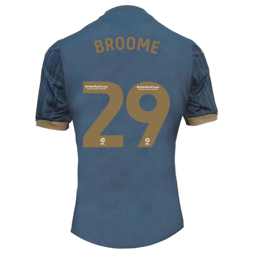 Niño Camiseta Nathan Broome #29 Verde Azulado Oscuro 2ª Equipación 2023/24 La Camisa