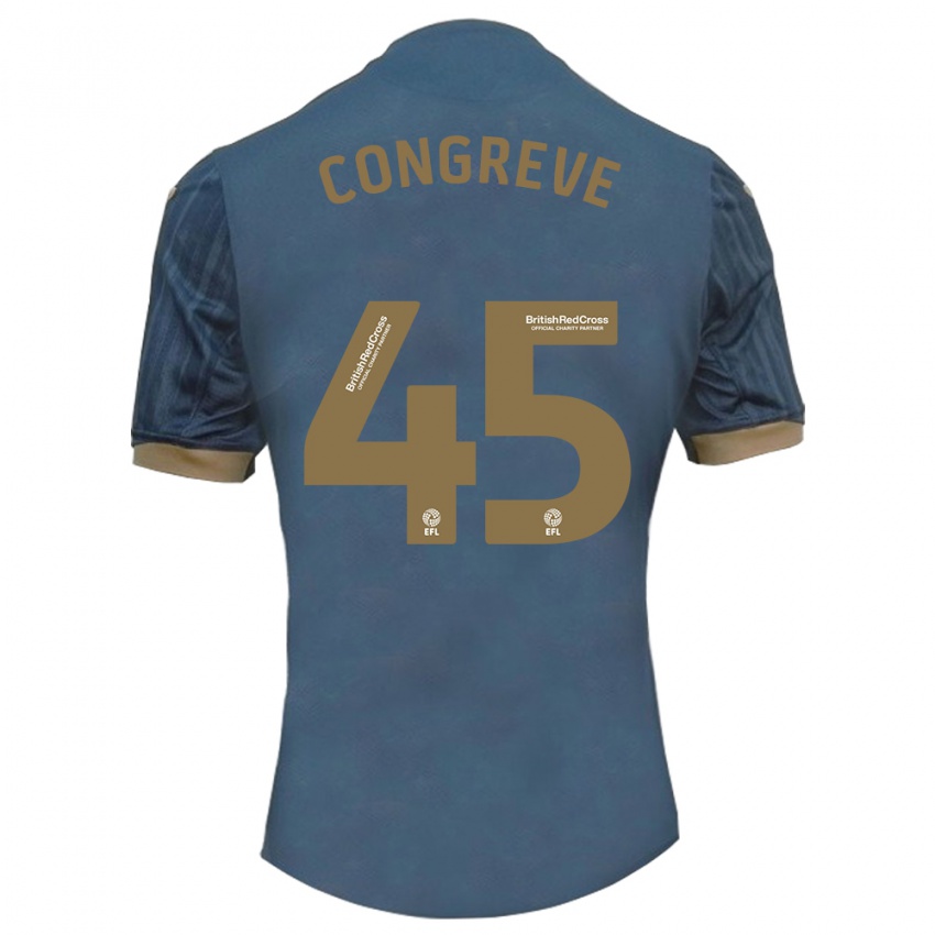 Niño Camiseta Cameron Congreve #45 Verde Azulado Oscuro 2ª Equipación 2023/24 La Camisa