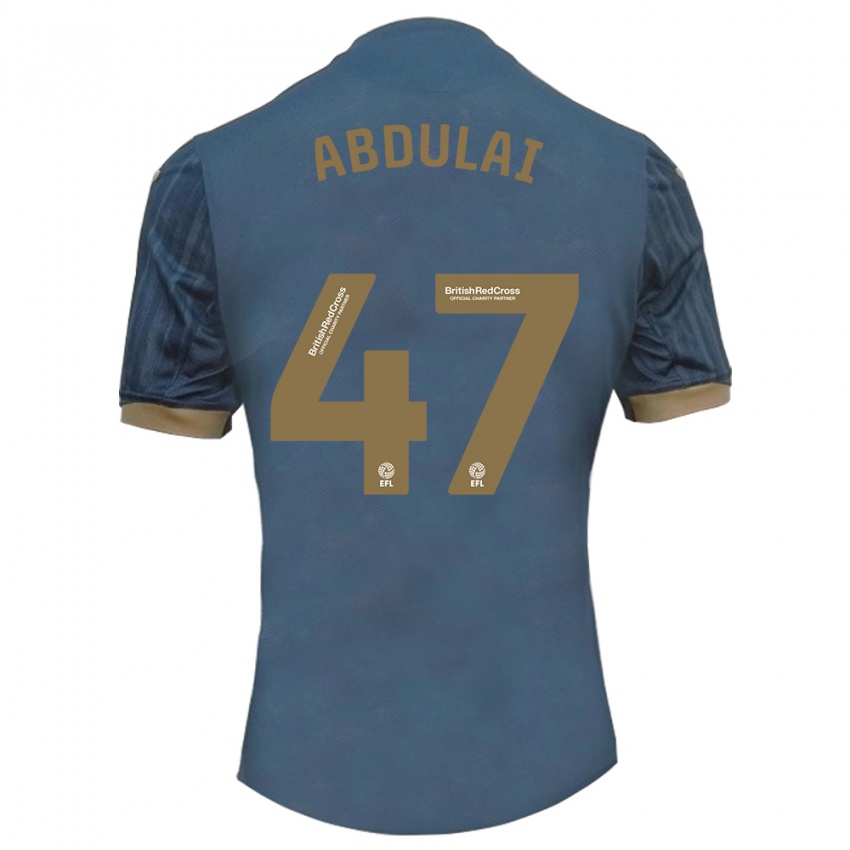 Niño Camiseta Azeem Abdulai #47 Verde Azulado Oscuro 2ª Equipación 2023/24 La Camisa