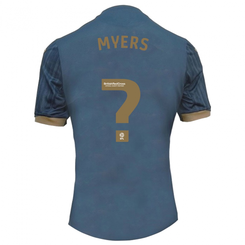 Niño Camiseta Zane Myers #0 Verde Azulado Oscuro 2ª Equipación 2023/24 La Camisa