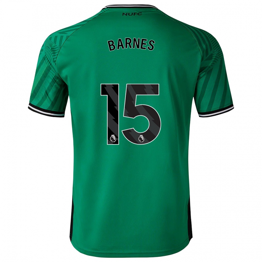 Niño Camiseta Harvey Barnes #15 Verde 2ª Equipación 2023/24 La Camisa
