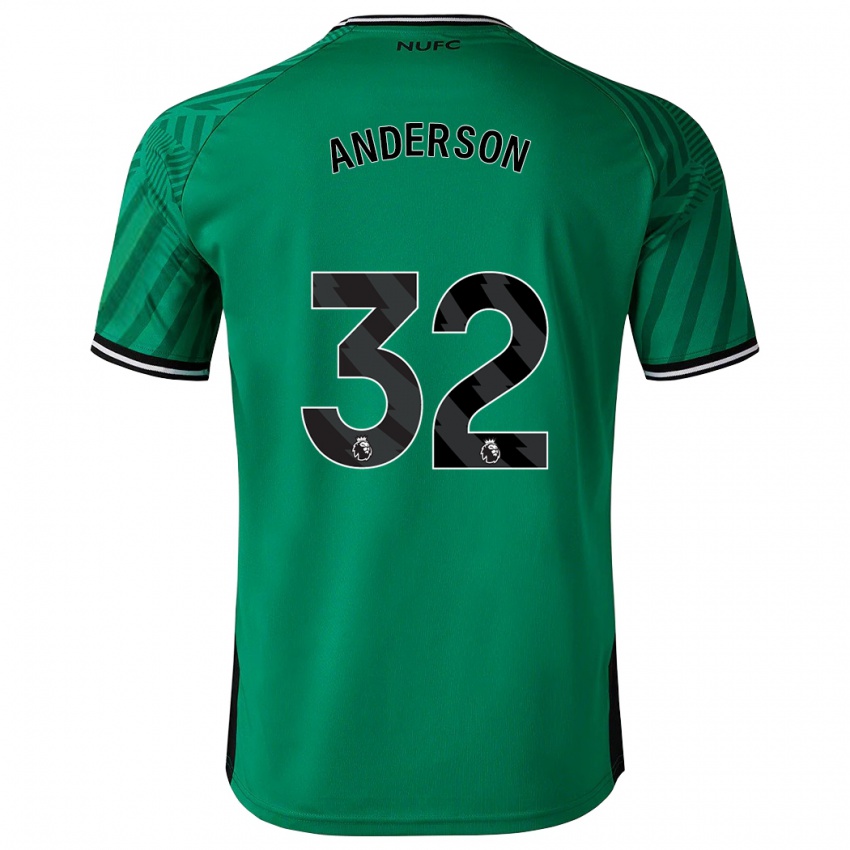 Niño Camiseta Elliot Anderson #32 Verde 2ª Equipación 2023/24 La Camisa