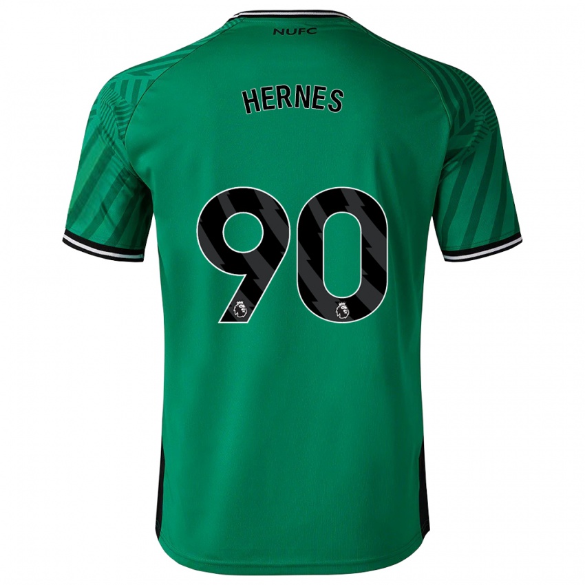 Niño Camiseta Travis Hernes #90 Verde 2ª Equipación 2023/24 La Camisa