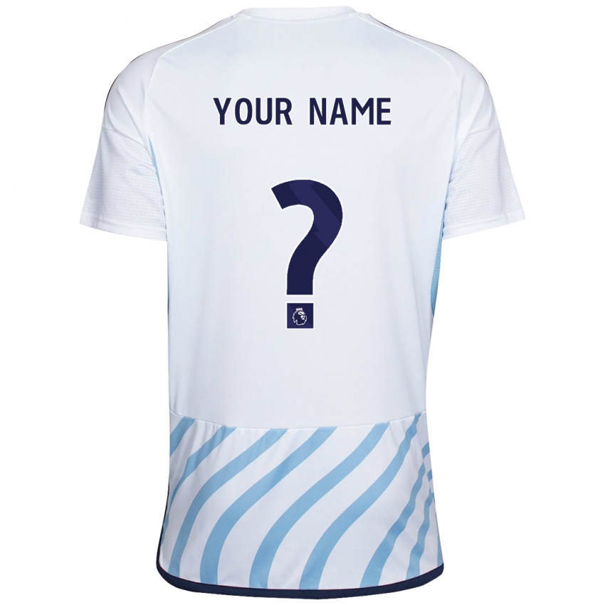 Niño Camiseta Su Nombre #0 Blanco Azul 2ª Equipación 2023/24 La Camisa