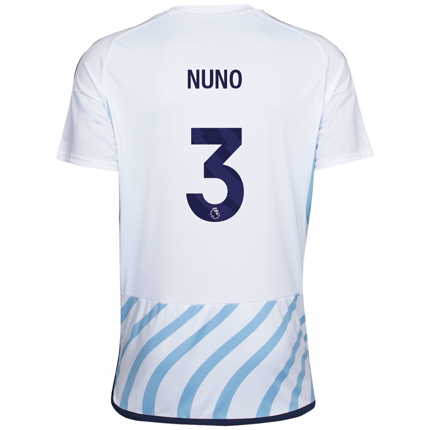 Niño Camiseta Nuno Tavares #3 Blanco Azul 2ª Equipación 2023/24 La Camisa