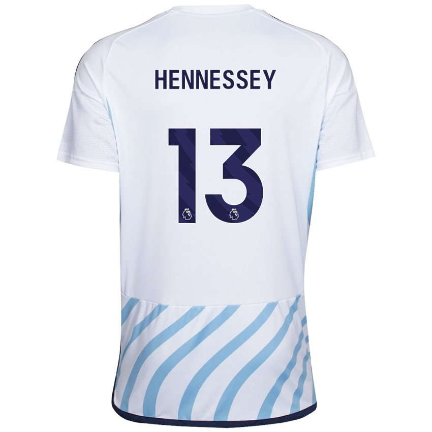 Niño Camiseta Wayne Hennessey #13 Blanco Azul 2ª Equipación 2023/24 La Camisa