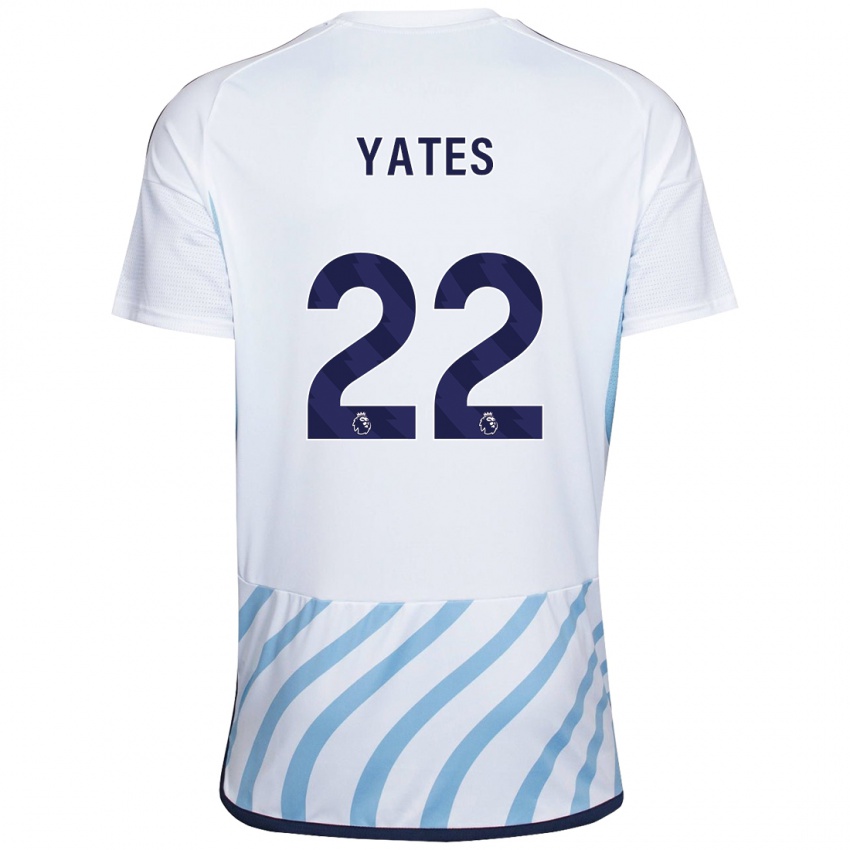 Niño Camiseta Ryan Yates #22 Blanco Azul 2ª Equipación 2023/24 La Camisa