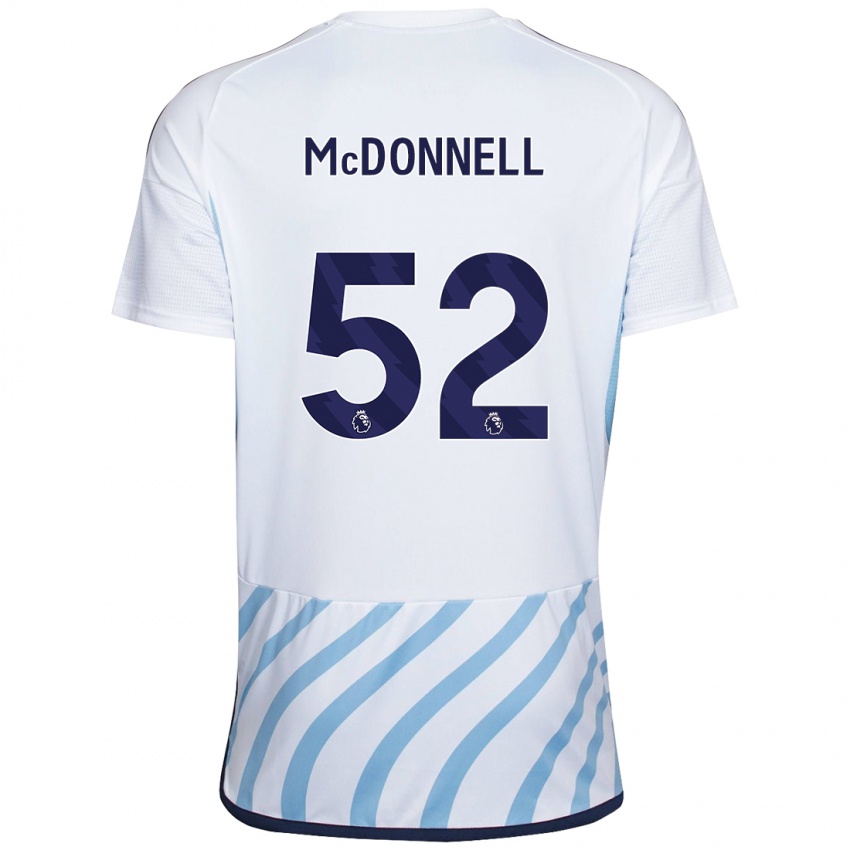 Niño Camiseta Jamie Mcdonnell #52 Blanco Azul 2ª Equipación 2023/24 La Camisa