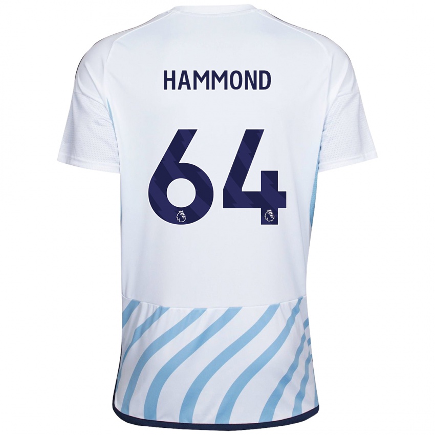 Niño Camiseta Ben Hammond #64 Blanco Azul 2ª Equipación 2023/24 La Camisa