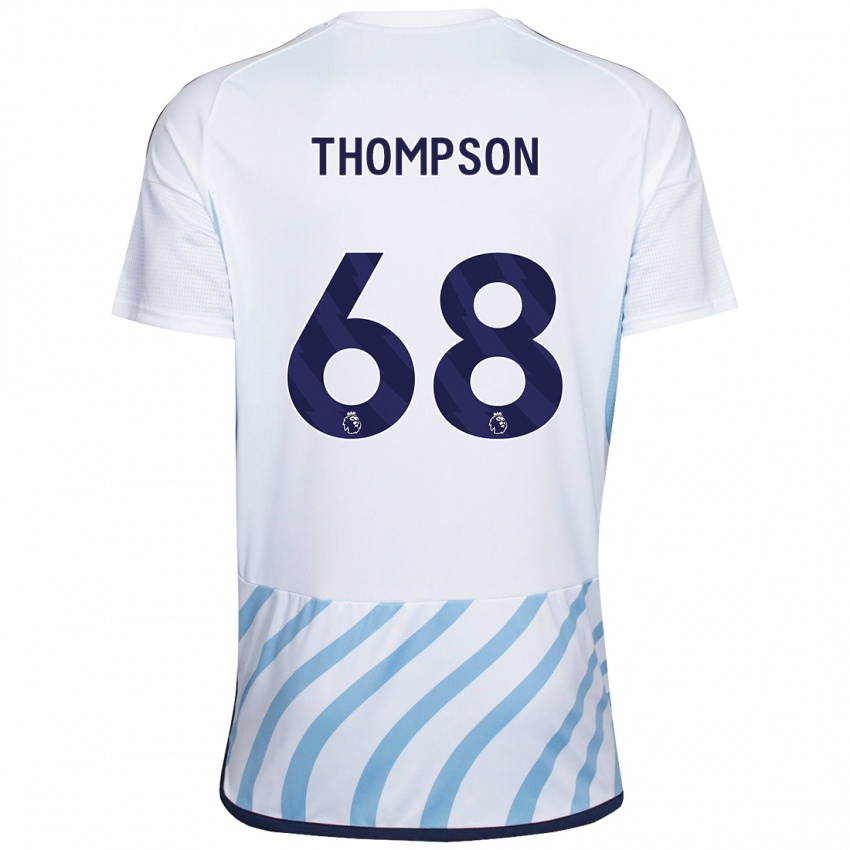Niño Camiseta Jack Thompson #68 Blanco Azul 2ª Equipación 2023/24 La Camisa