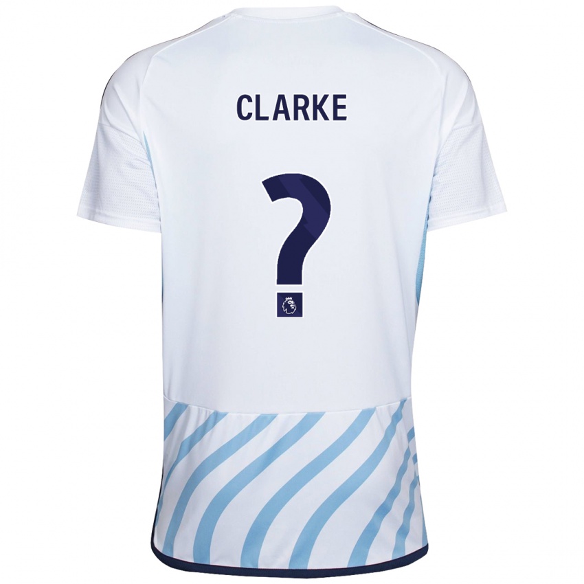 Niño Camiseta Kristian Clarke #0 Blanco Azul 2ª Equipación 2023/24 La Camisa