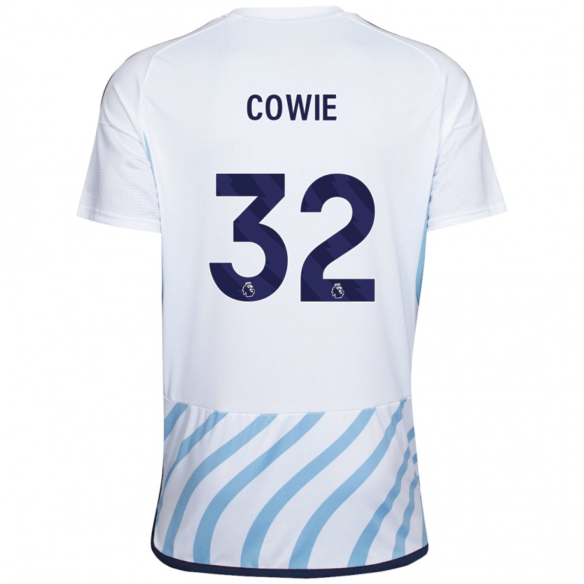 Niño Camiseta Abi Cowie #32 Blanco Azul 2ª Equipación 2023/24 La Camisa