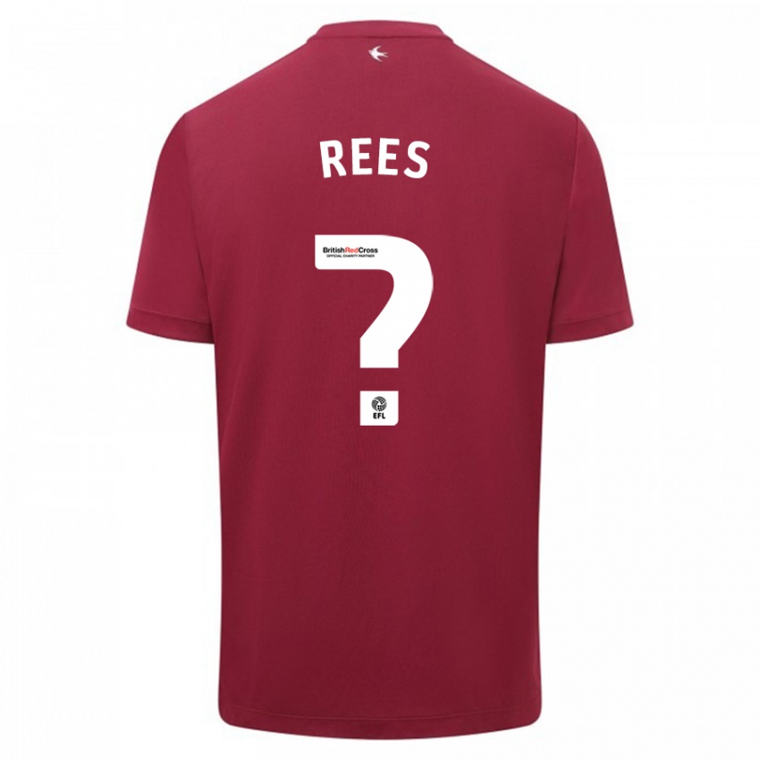 Niño Camiseta Osian Rees #0 Rojo 2ª Equipación 2023/24 La Camisa