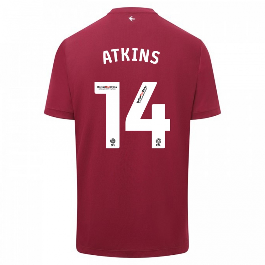 Niño Camiseta Zoe Atkins #14 Rojo 2ª Equipación 2023/24 La Camisa