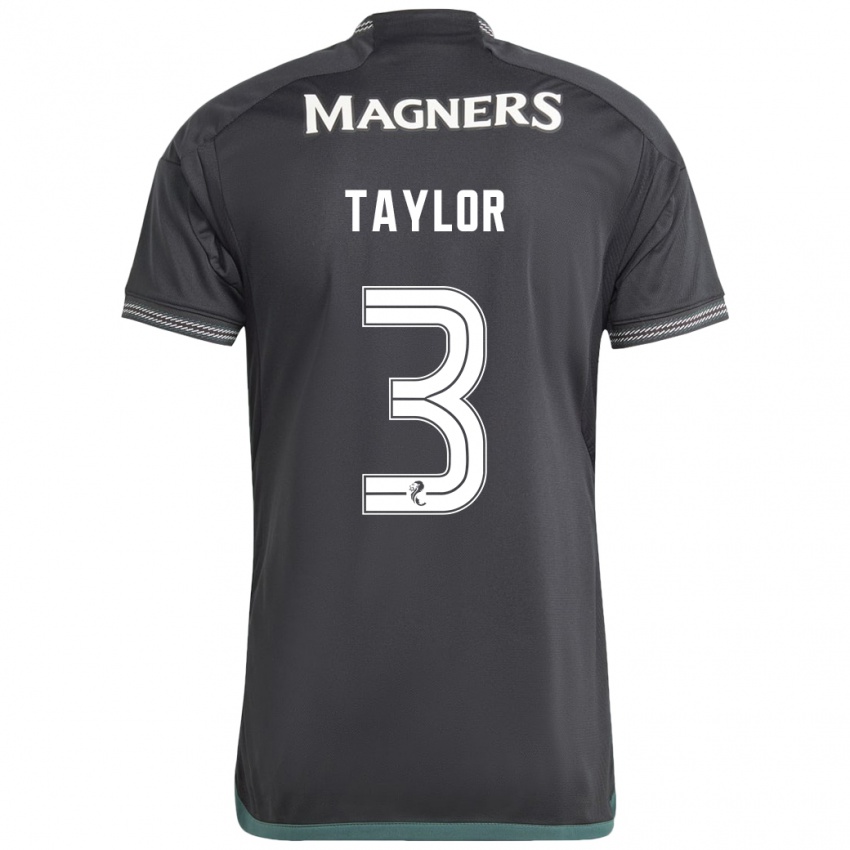 Niño Camiseta Greg Taylor #3 Negro 2ª Equipación 2023/24 La Camisa
