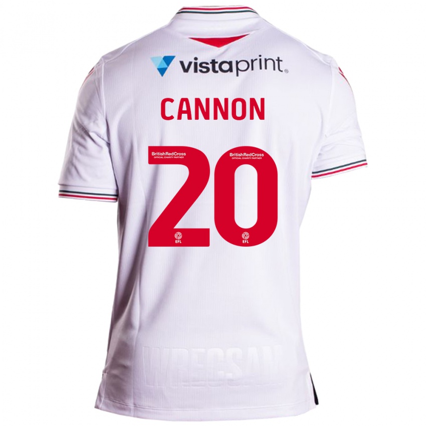 Niño Camiseta Andy Cannon #20 Blanco 2ª Equipación 2023/24 La Camisa
