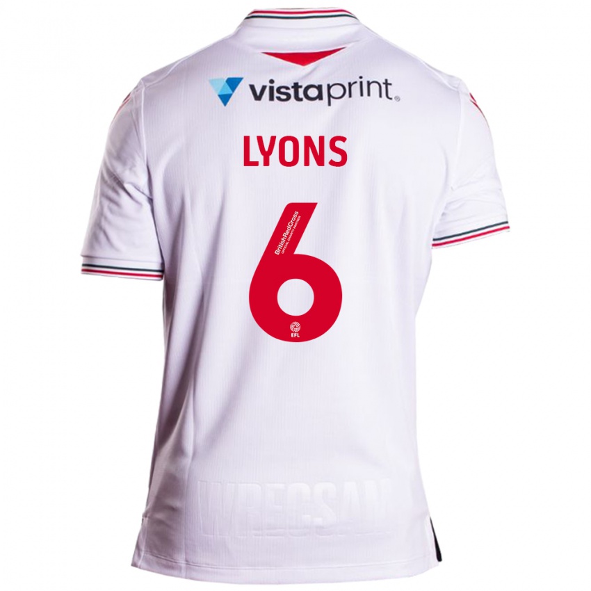 Niño Camiseta Lauryn Lyons #6 Blanco 2ª Equipación 2023/24 La Camisa