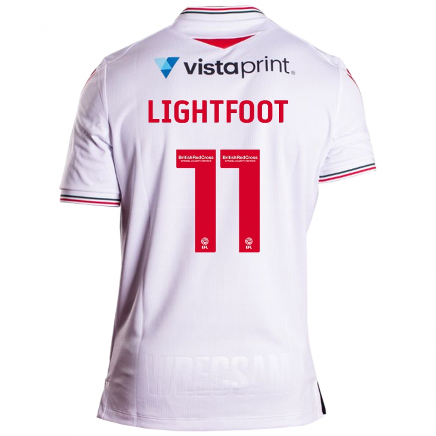 Niño Camiseta Amber Lightfoot #11 Blanco 2ª Equipación 2023/24 La Camisa