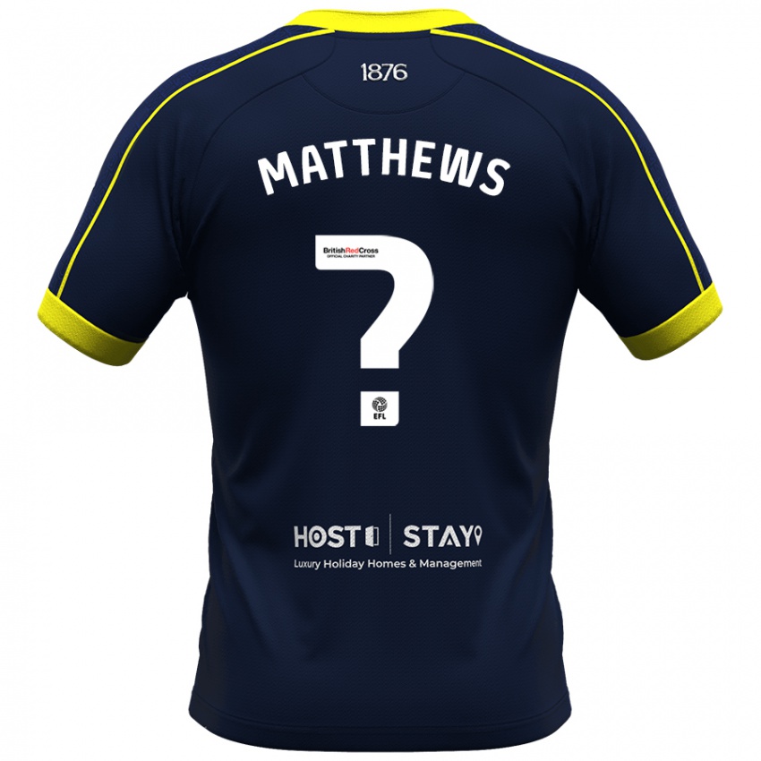Niño Camiseta Ajay Matthews #0 Armada 2ª Equipación 2023/24 La Camisa