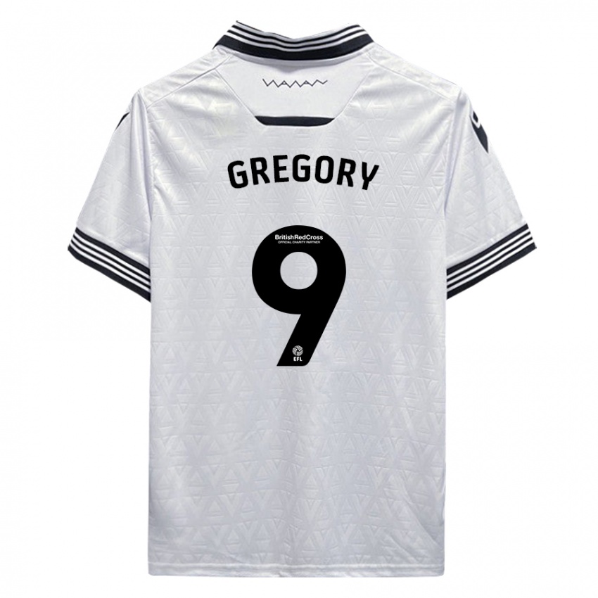 Niño Camiseta Lee Gregory #9 Blanco 2ª Equipación 2023/24 La Camisa