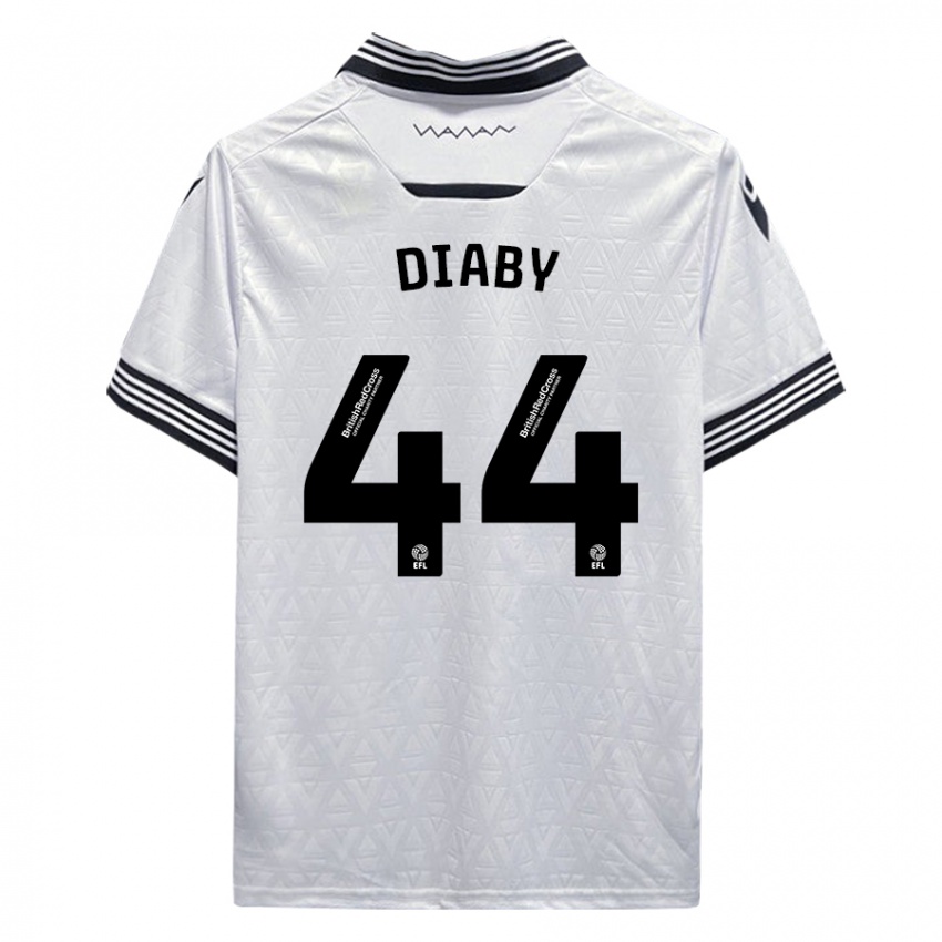 Niño Camiseta Momo Diaby #44 Blanco 2ª Equipación 2023/24 La Camisa