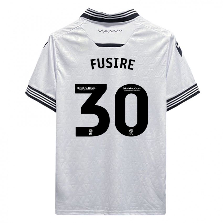 Niño Camiseta Sean Fusire #30 Blanco 2ª Equipación 2023/24 La Camisa