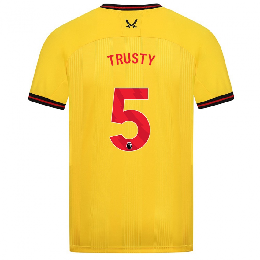 Niño Camiseta Auston Trusty #5 Amarillo 2ª Equipación 2023/24 La Camisa