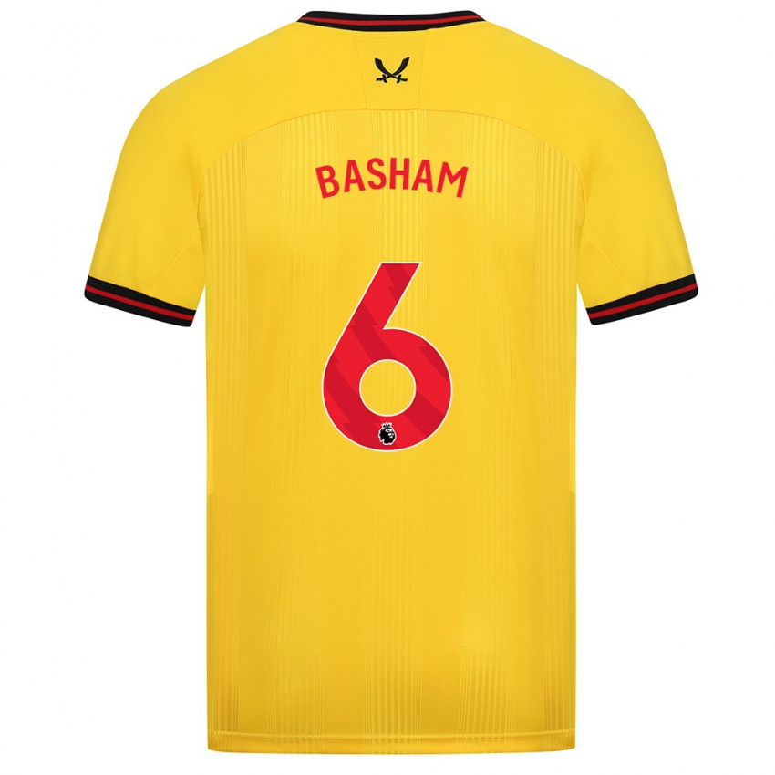 Niño Camiseta Chris Basham #6 Amarillo 2ª Equipación 2023/24 La Camisa