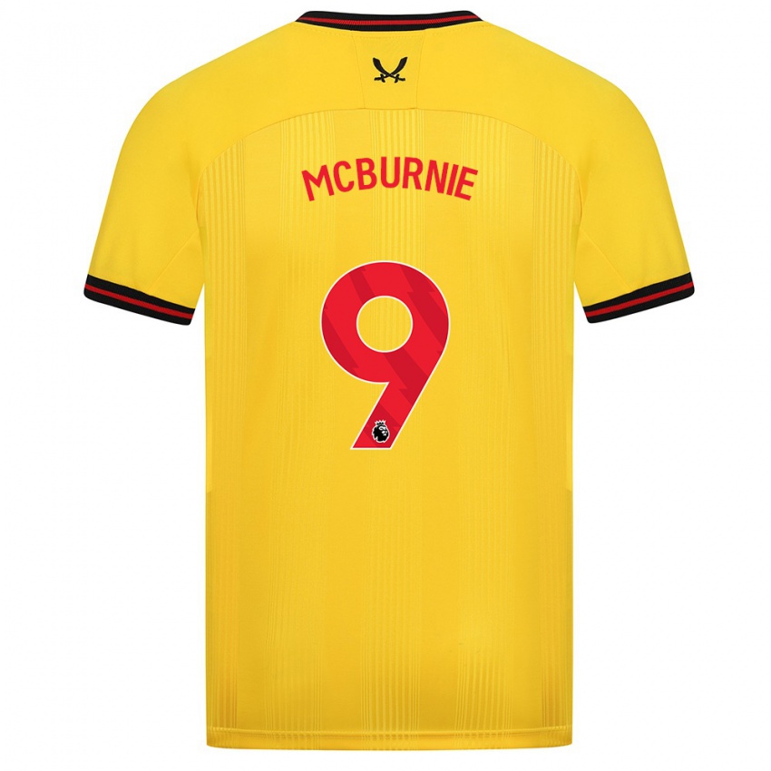 Niño Camiseta Oli Mcburnie #9 Amarillo 2ª Equipación 2023/24 La Camisa