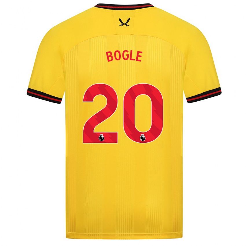 Niño Camiseta Jayden Bogle #20 Amarillo 2ª Equipación 2023/24 La Camisa