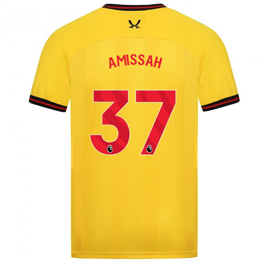 Niño Camiseta Jordan Amissah #37 Amarillo 2ª Equipación 2023/24 La Camisa