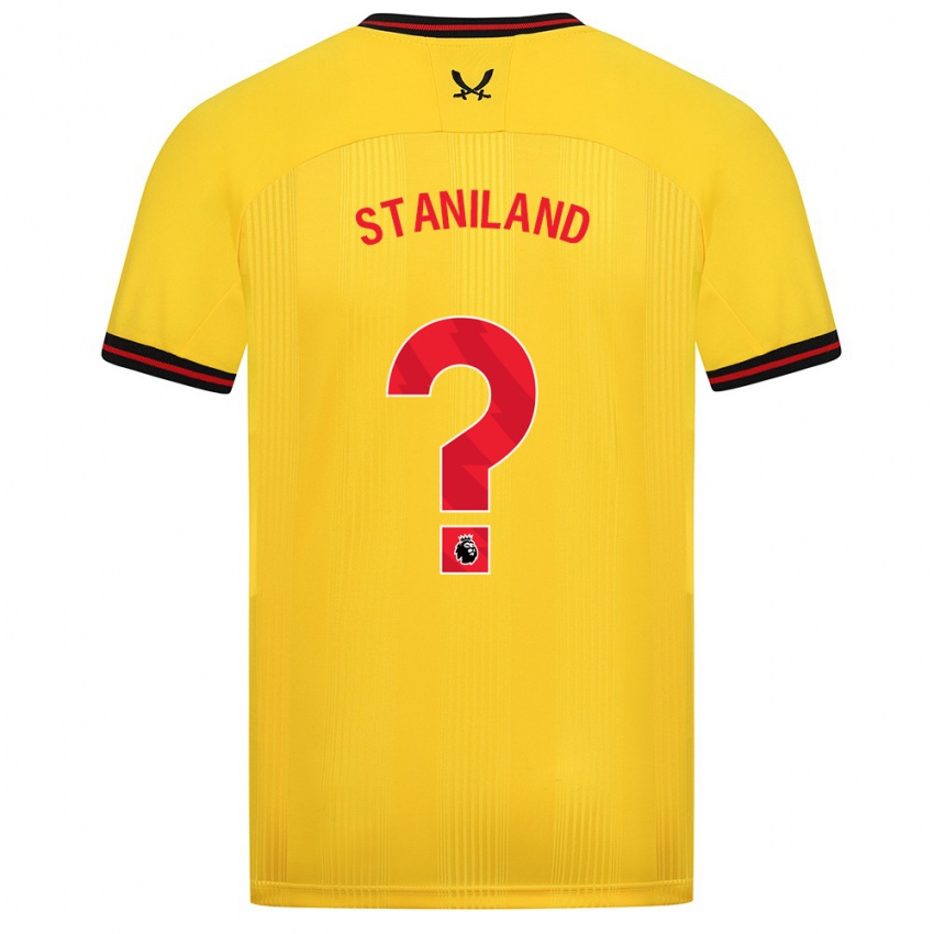 Niño Camiseta Charlie Staniland #0 Amarillo 2ª Equipación 2023/24 La Camisa