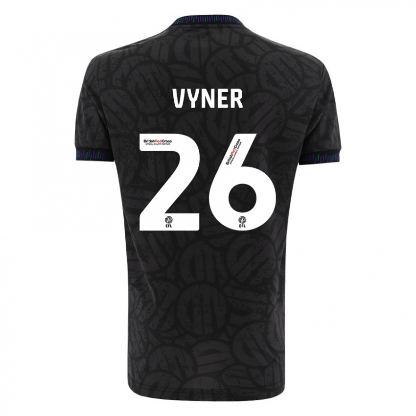 Niño Camiseta Zak Vyner #26 Negro 2ª Equipación 2023/24 La Camisa