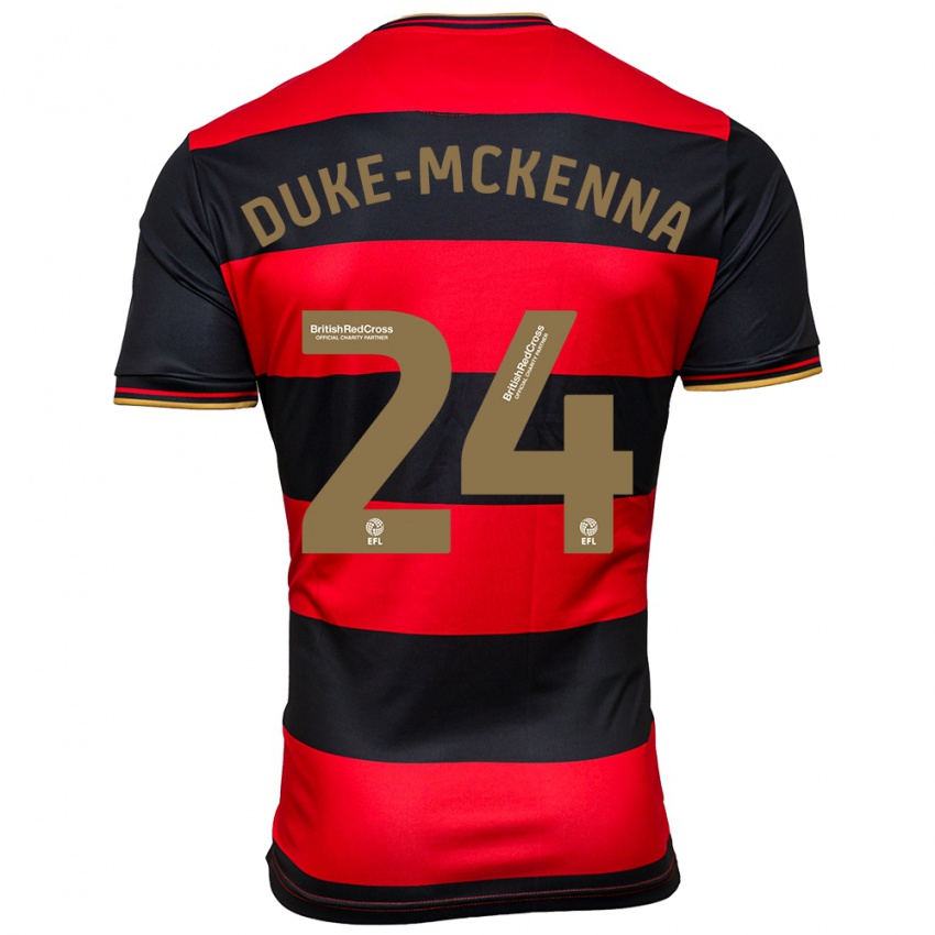 Niño Camiseta Stephen Duke-Mckenna #24 Negro Rojo 2ª Equipación 2023/24 La Camisa