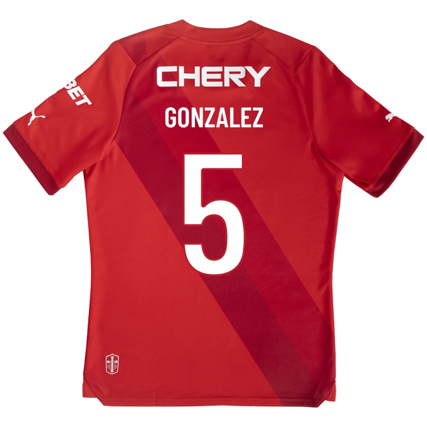 Niño Camiseta Daniel González #5 Rojo 2ª Equipación 2023/24 La Camisa