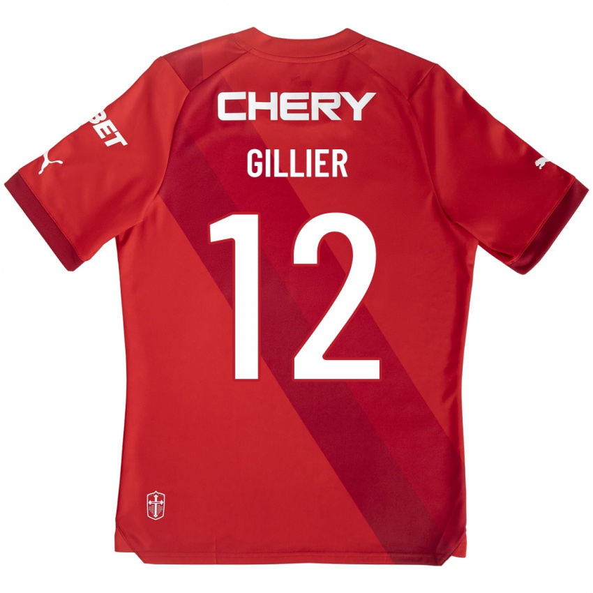 Niño Camiseta Thomas Gillier #12 Rojo 2ª Equipación 2023/24 La Camisa