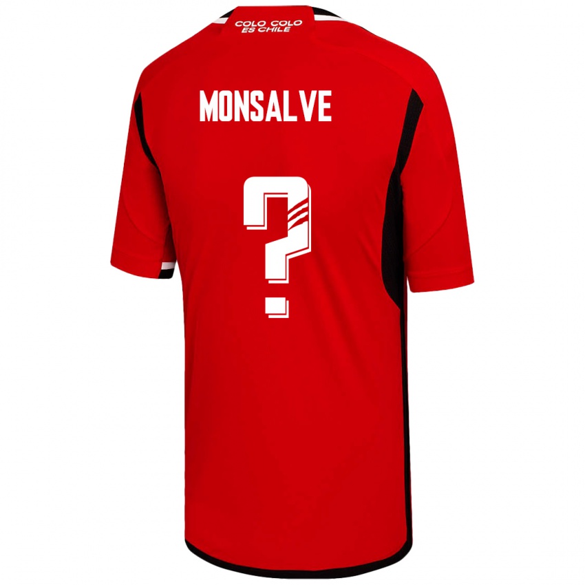 Niño Camiseta Gaspar Monsalve #0 Rojo 2ª Equipación 2023/24 La Camisa