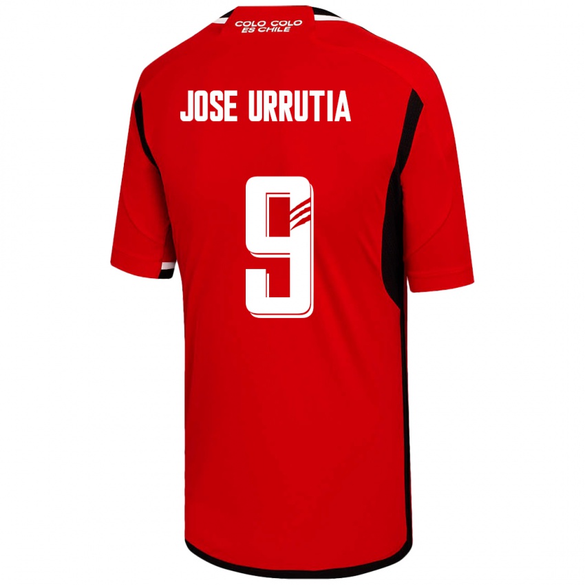 Niño Camiseta María José Urrutia #9 Rojo 2ª Equipación 2023/24 La Camisa